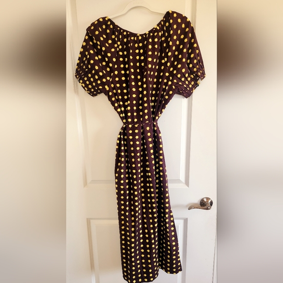 J. Crew Black and White Polka Dot Midi Dress - Picture 6 of 8